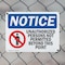 Signmission Unauthorized Persons Not Permitted Beyond OSHA Notice Sign, Plastic, 14in W x 10in L, 2PK OS-2PACK-NS-P-1014-L-16777 - alternate 2